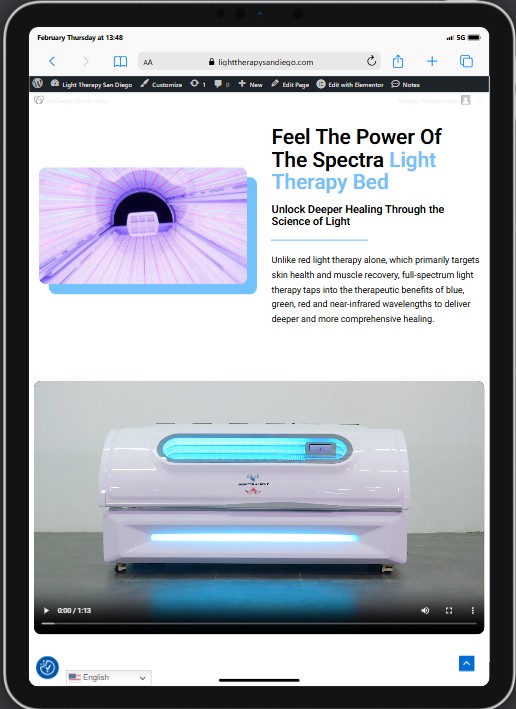 Responsive website preview on a tablet, ensuring a user-friendly browsing experience.