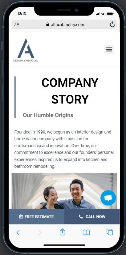 Mobile-friendly website design preview showcasing a modern and responsive UI for seamless browsing